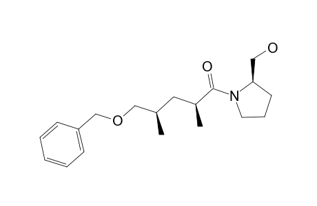 (2S,2'R,4'S)-1-(5'-(BENZYLOXY)-2',4'-BIMETHYLPENTANOYL)-2-(HYDROXYMETHYL)-PYRROLIDINE