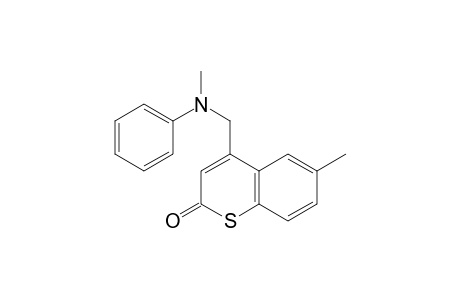 6-methyl-4-[(N-methylanilino)methyl]-1-benzothiopyran-2-one