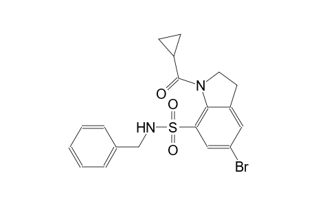 1H-indole-7-sulfonamide, 5-bromo-1-(cyclopropylcarbonyl)-2,3-dihydro-N-(phenylmethyl)-
