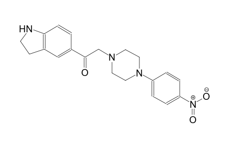 ethanone, 1-(2,3-dihydro-1H-indol-5-yl)-2-[4-(4-nitrophenyl)-1-piperazinyl]-