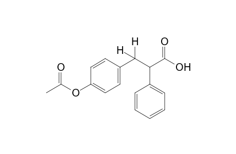 3-(p-hydroxyphenyl)-2-phenylpropionic acid, acetate