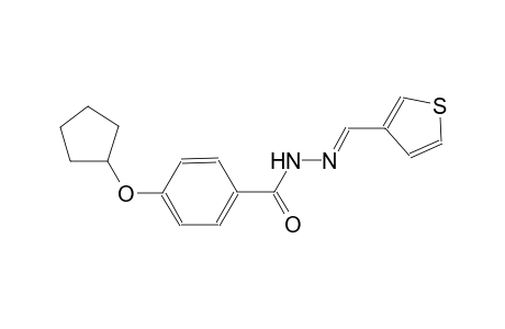 4-(cyclopentyloxy)-N'-[(E)-3-thienylmethylidene]benzohydrazide