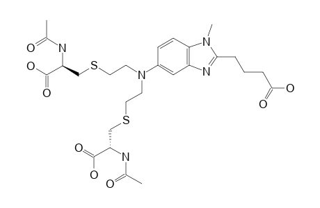 4-[5-[BIS-[2-(2-ACETYLAMINO-2-CARBOXYETHYLSULFANYL)-ETHYL]-AMINO]-1-METHYL-1H-BENZOIMIDAZOL-2-YL]-BUTANOIC-ACID