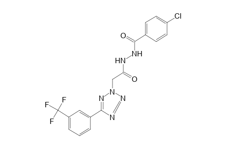1-(p-chlorobenzoyl)-2-{[5-(alpha,alpha,alpha-trifluoro-m-tolyl)-2H-tetrazole-2-yl]acetyl}hydrazine