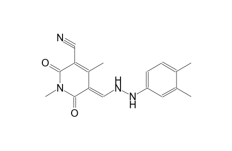 (5E)-5-{[2-(3,4-dimethylphenyl)hydrazino]methylene}-1,4-dimethyl-2,6-dioxo-1,2,5,6-tetrahydro-3-pyridinecarbonitrile