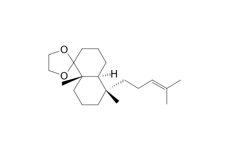 (4aS,5S,8aS)-(+)-3,4,4a,5,6,7,8,8a-octahydro-5,8a-dimethyl-5-(4'-methylpent-3'-enyl)naphthalen-1(2H)-one ethylene acetal