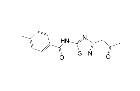 4-methyl-N-[3-(2-oxopropyl)-1,2,4-thiadiazol-5-yl]benzamide