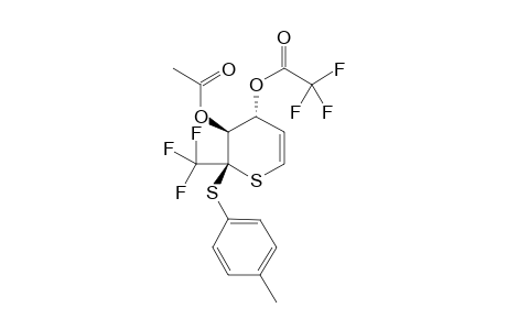 (2SR,3RS,4SR)-3-Acetoxy-2-p-tolylsulfanyl-4-trifluoroacetoxy-2-trifluoromethyl-3,4-dihydro-2H-thiopyran