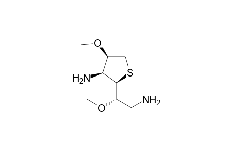 (-)-(2R,3S,4R)-3-Amino-4-methoxy-2-(1'S-methoxy-2'-amino)ethylthiolane
