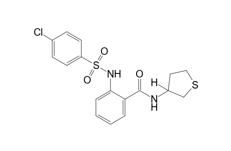 o-(p-chlorobenzenesulfonamido)-N-(tetrahydro-3-thienyl)benzamide
