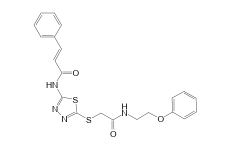 (2E)-N-[5-({2-oxo-2-[(2-phenoxyethyl)amino]ethyl}sulfanyl)-1,3,4-thiadiazol-2-yl]-3-phenyl-2-propenamide