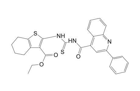 Ethyl 2-[({[(2-phenyl-4-quinolinyl)carbonyl]amino}carbothioyl)amino]-4,5,6,7-tetrahydro-1-benzothiophene-3-carboxylate