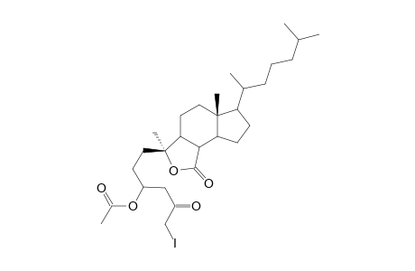 2-[(4-(iodoacetyl)-3-acetoxybutyl]-2,6-dimethyl-7-(1,5-dimethylhexyl)hexahydroindane[4,5-c]tetrahydrofuran-12-one