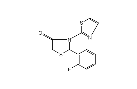 2-(o-fluorophenyl)-3-(2-thiazolyl)-4-thiazolidinone