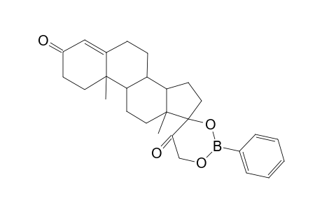 Pregn-4-ene-3,20-dione, 17,21-[(phenylborylene)bis(oxy)]-