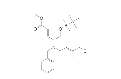 ETHYL-(2E,4S)-4-[BENZYL-[(2E)-4-CHLORO-3-METHYL-2-BUTENYL]-AMINO]-5-[[TERT.-BUTYL-(DIMETHYL)-SILYL]-OXY]-2-PENTENOATE