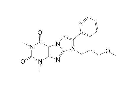1H-imidazo[2,1-f]purine-2,4(3H,8H)-dione, 8-(3-methoxypropyl)-1,3-dimethyl-7-phenyl-