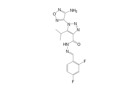 1-(4-amino-1,2,5-oxadiazol-3-yl)-N'-[(E)-(2,4-difluorophenyl)methylidene]-5-isopropyl-1H-1,2,3-triazole-4-carbohydrazide