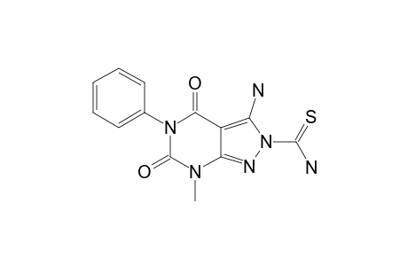 3-AMINO-7-METHYL-5-PHENYL-2-THIOCARBAMOYL-2H,3AH,5H,7H,7AH-PYRAZOLO-[3,4-D]-PYRIMIDIN-4,6-DIONE