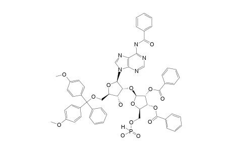 6-N-Benzoyl-5'-o-(4,4'-dimethoxytrityl)-2'-o-(5''-H-phosphonate-2'',3''-di-o-benzoyl-beta-D-ribofuranosyl)-adenosine