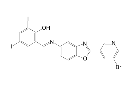 2-(5-Bromo-3-pyridyl)-[(3,5-diiodosalicylidene)amino]benzoxazole