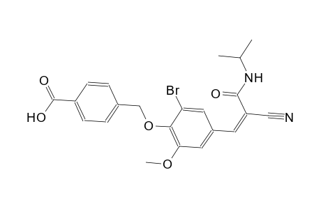 4-({2-bromo-4-[(1Z)-2-cyano-3-(isopropylamino)-3-oxo-1-propenyl]-6-methoxyphenoxy}methyl)benzoic acid