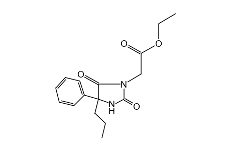 2,5-dioxo-4-phenyl-4-propyl-1-imidazolidineacetic acid, ethyl ester