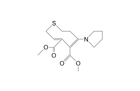 trans, cis-7,8-dihydro-6-(1-pyrrolidinyl)-2H-thiocin-4,5-dicarboxylic acid, dimethyl ester