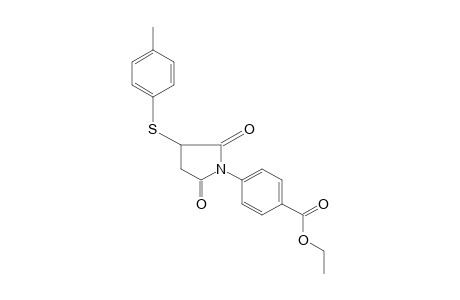 p-[2,5-dioxo-3-(p-tolylthio)-1-pyrrolidinyl]benzoic acid, ethyl ester