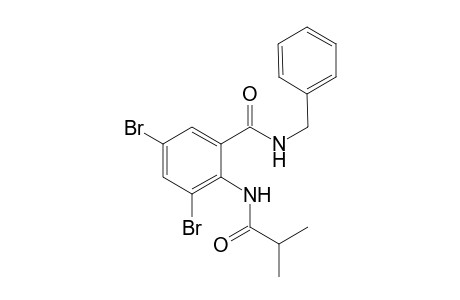 3,5-DIBROMO-2-ISOBUTYROYLAMINO-N-BENZYLBENZAMIDE