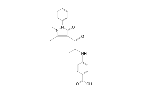 p-[(2-antipyrinyl-1-methyl-2-oxoethyl)amino]benzoic acid