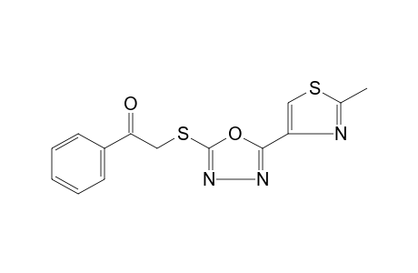 2-{[5-(2-methyl-4-thiazolyl)-1,3,4-oxadiazol-2-yl]thio}acetophenone
