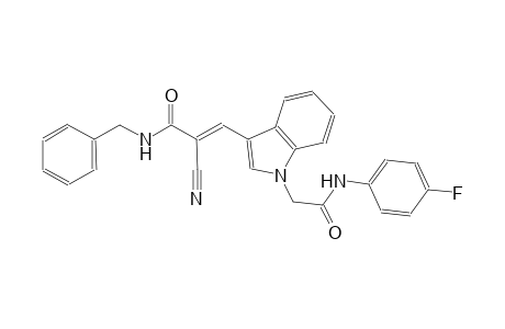 (2E)-N-benzyl-2-cyano-3-{1-[2-(4-fluoroanilino)-2-oxoethyl]-1H-indol-3-yl}-2-propenamide