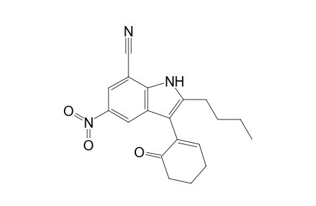 2-Butyl-5-nitro-3-(6-oxocyclohex-1-en-1-yl)-1H-indole-7-carbonitrile