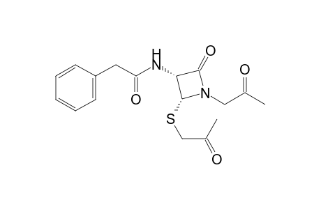 cis-N-[1-acetonyl-2-(acetonylthio)-4-oxo-3-azetidinyl]-2-phenylacetamide