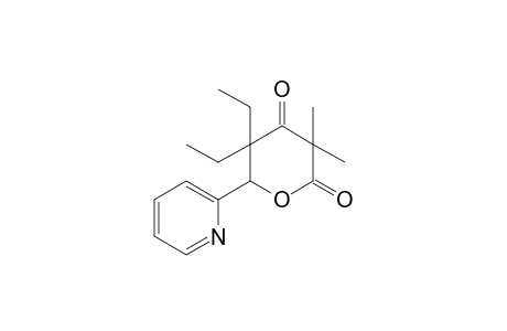 5,5-diethyl-3,3-dimethyl-6-(2-pyridinyl)dihydro-2H-pyran-2,4(3H)-dione