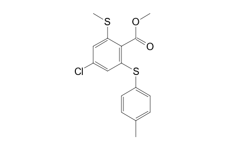 Methyl 4-chloro-2-methylsulfanyl-6-(4-tolylsulfanyl)-benzoate