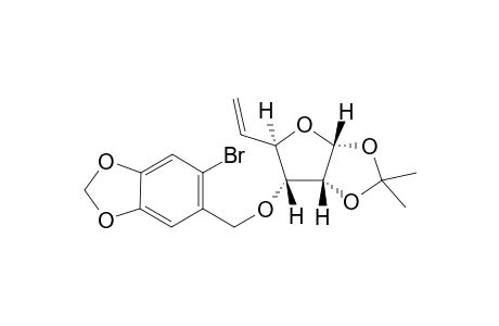 5,6-Dideoxy-1,2-o-isopropylidene-3-o-(2-bromo-4,5-methylenedioxybenzyl)-.alpha.,D-ribo-hex-5-enofuranoside