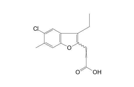 5-CHLORO-3-ETHYL-6-METHYL-2-BENZOFURANACRYLIC ACID