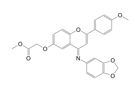 methyl {[(4E)-4-(1,3-benzodioxol-5-ylimino)-2-(4-methoxyphenyl)-4H-chromen-6-yl]oxy}acetate