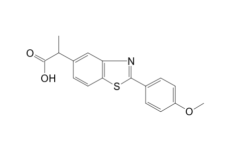 2-(p-methoxyphenyl)-α-methyl-5-benzothiazoleacetic acid