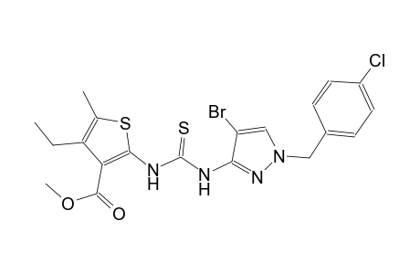 methyl 2-[({[4-bromo-1-(4-chlorobenzyl)-1H-pyrazol-3-yl]amino}carbothioyl)amino]-4-ethyl-5-methyl-3-thiophenecarboxylate