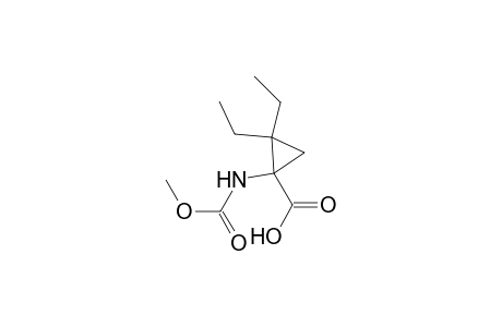 2,2-Diethyl-1-(N-(methoxycarbonyl)amino)cyclopropanecarboxylic acid