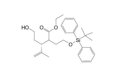 Ethyl 2-{2'-(t-butyldiphenylsilyl)oxy]ethyl}-3-isopropenyl-5-hydroxypentanoate