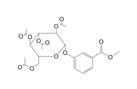 Benzoic acid, 3-[(2,3,4,6-tetra-o-acetylhexopyranosyl)oxy]-, methyl ester