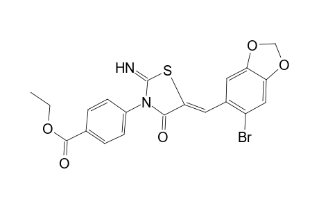 benzoic acid, 4-[(5Z)-5-[(6-bromo-1,3-benzodioxol-5-yl)methylene]-2-imino-4-oxothiazolidinyl]-, ethyl ester