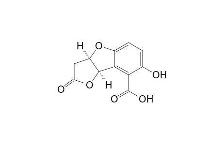 Furo[3,2-b]benzofuran-8-carboxylic acid, 2,3,3a,8b-tetrahydro-7-hydroxy-2-oxo-, cis-