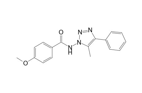 4-methoxy-N-(5-methyl-4-phenyltriazol-1-yl)benzamide