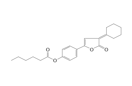 3H-Furan-2-one, 3-cyclohexylidene-5-(4-hexanoyloxyphenyl)-