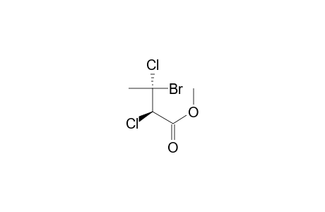 Butanoic acid, 3-bromo-2,3-dichloro-, methyl ester, (R*,R*)-(.+-.)-